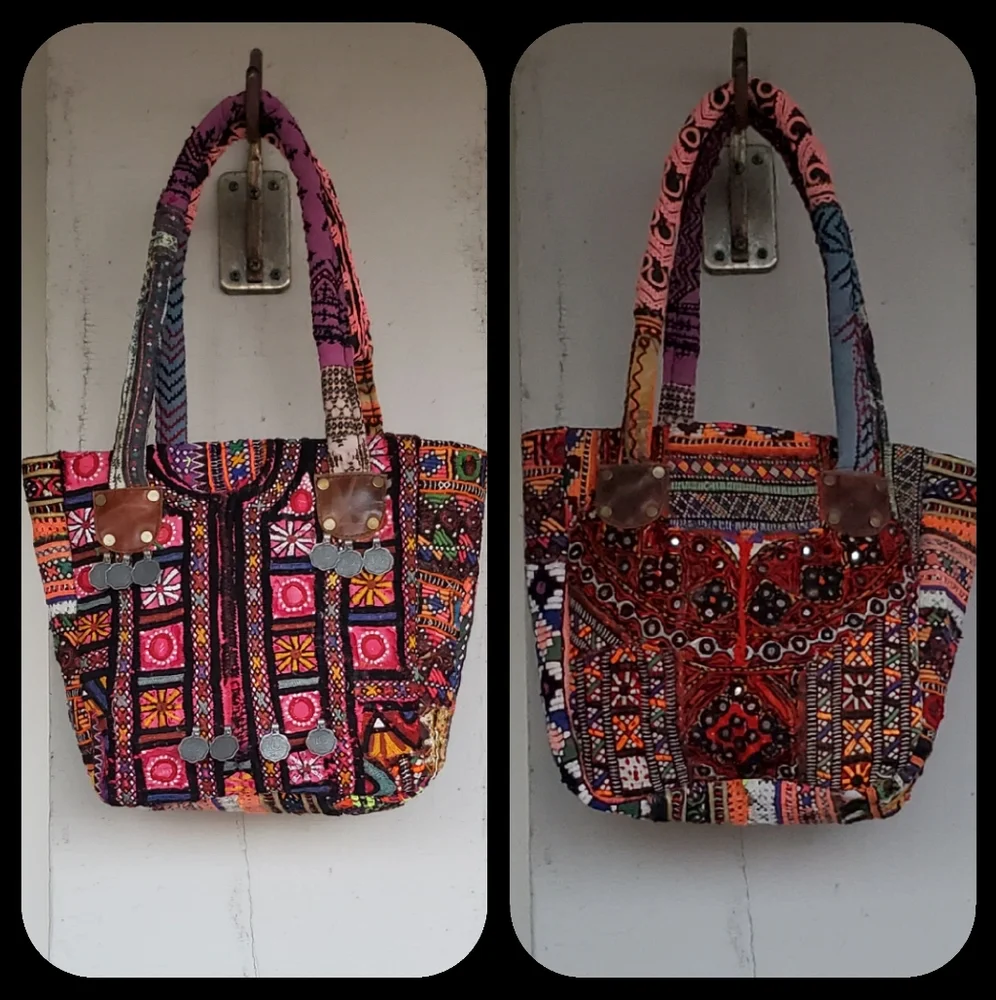 artisan banjara Zari Ethnic handmade Embroidered Repurposed Patchwork bag